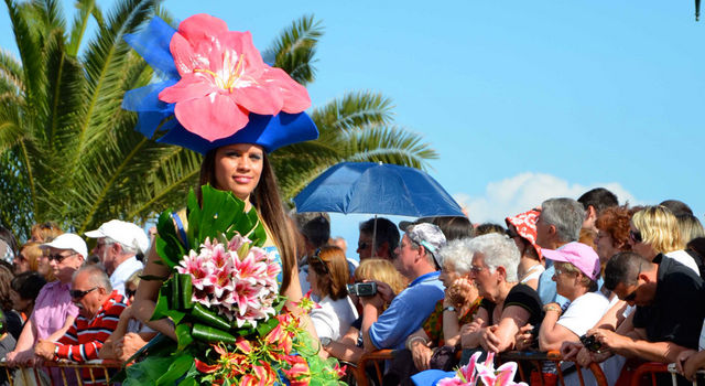 A girl with flower dress